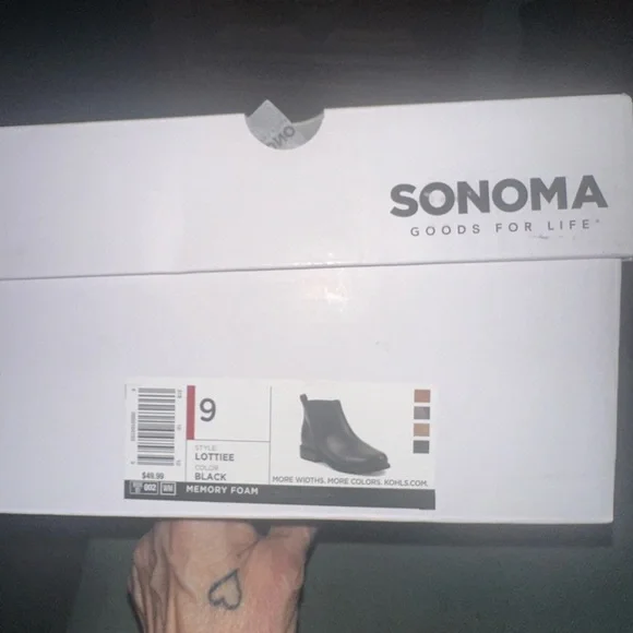 Sonoma Black Ankle Boots Sleek Design - Picture 1 of 4